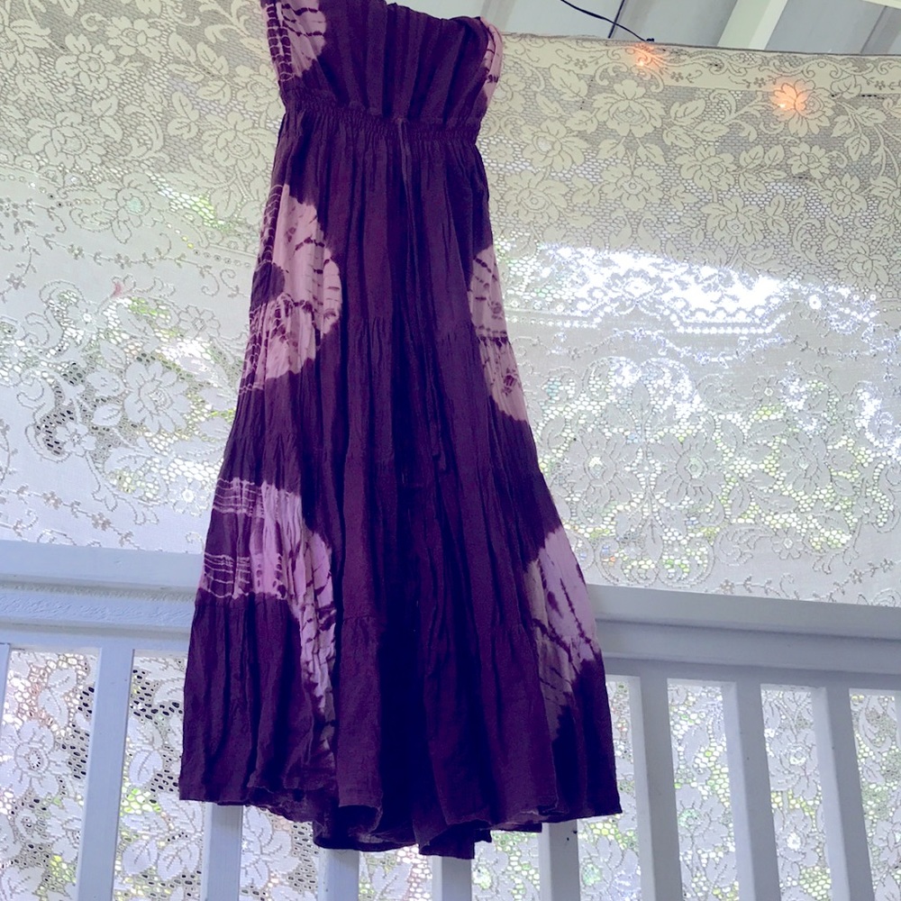 Flowy tie die Tube top jump suit. New